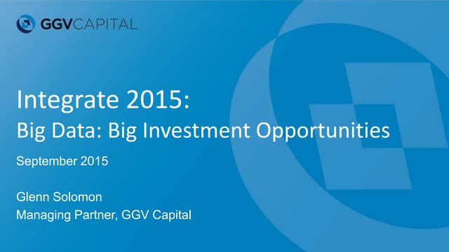 Big Data, Big Investment