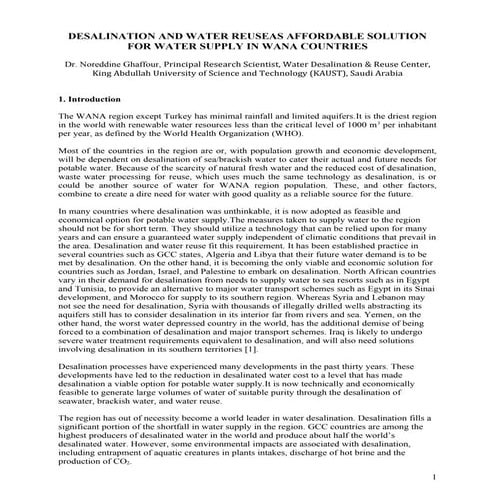 Ghaffour - Desalination and Water Reuse