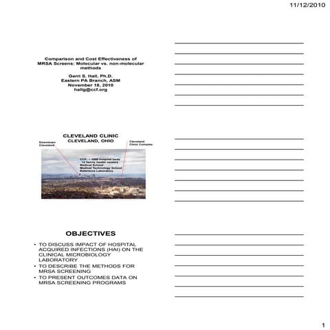 MRSA Screening-Non molecular vs molecular testing - Dr Gerri Hall - November ...