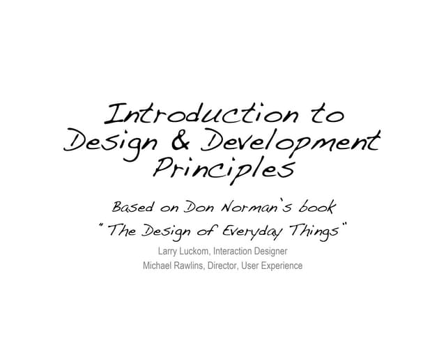 GHAMAS Design Principles