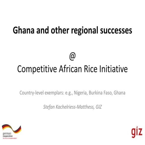 Competitive African Rice Initiative 