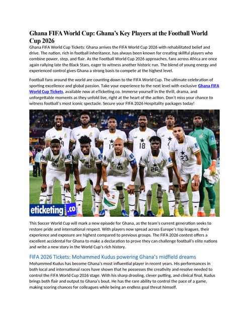 Ghana’s Key Players at the Football World Cup 2026.docx