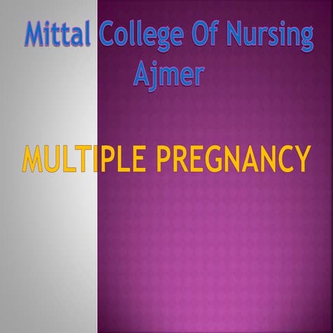 multiple pregnancy