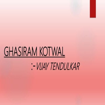 Ghasiram kotwal
