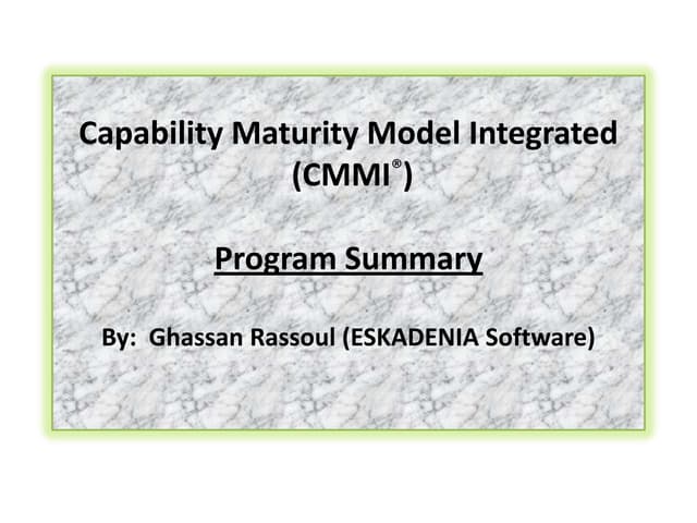 cmmi program overview 2011 eng