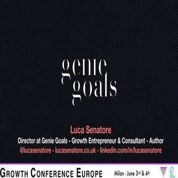 Growth Conference Europe 2019 - Luca Senatore' Slides