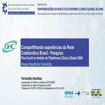 Pós-Covid no âmbito da Plataforma Clínica Global OMS