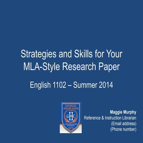 ENG 1102 - SUMMER 2014 Research Paper Presentation