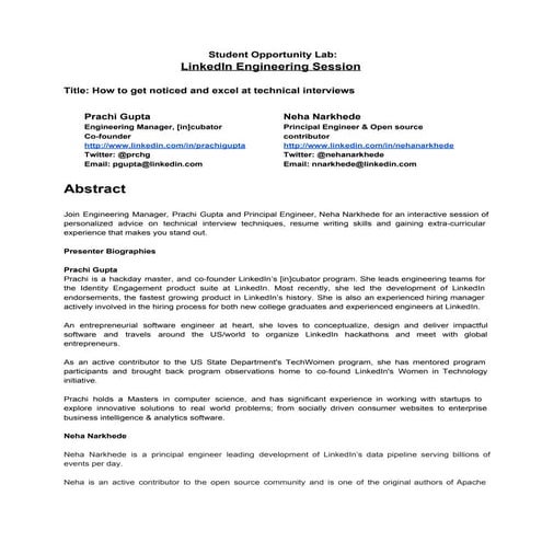 GHC Student Opportunity Lab handout