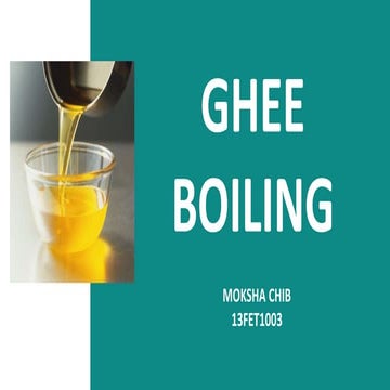 Ghee boiling