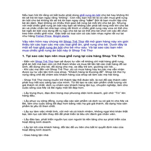 Ghế rung - Ghế rung ăn bột cho bé