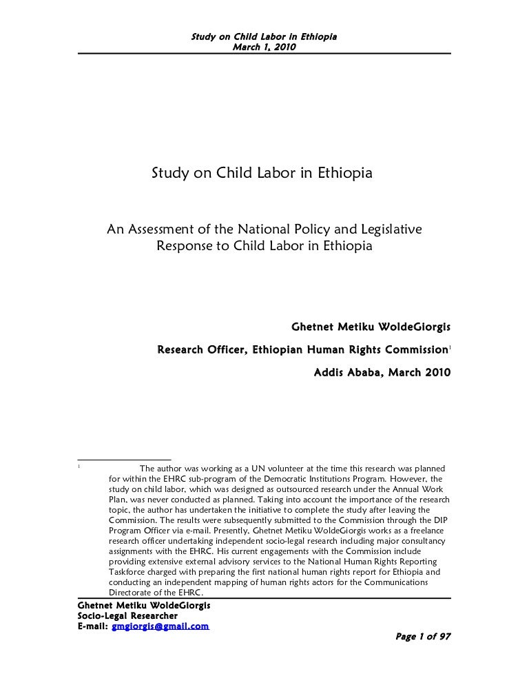 Child labour research essay