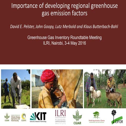 Importance of developing regional greenhouse gas emission factors