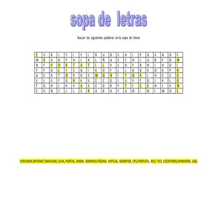 sopa de letras 
