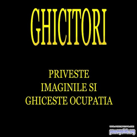 Ghiceste Ocupatia
