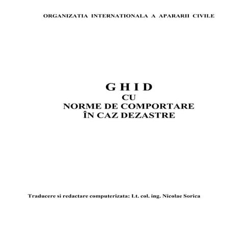 Ghidul cetateanului la dezastre