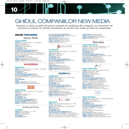 Ghidul Companiilor New Media 2010