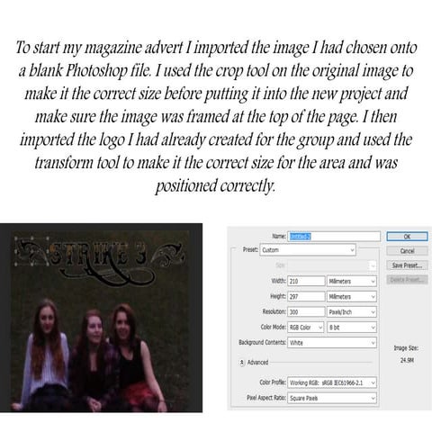 Making my magazine advert - Hell on Heels