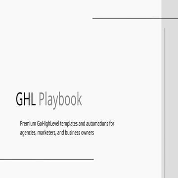 The Ultimate GoHighLevel ghl Playbook pdf | PDF