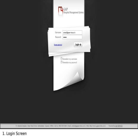 gHMS ( GAP Hospital Management System) | PDF