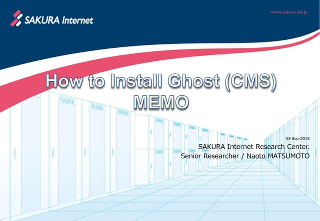 How to Install Ghost (CMS) MEMO