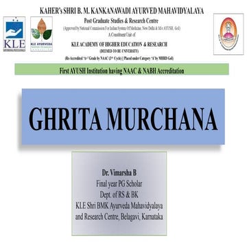 Ghrita murchana by Dr Vimarsha Bhatkalkar.pptx