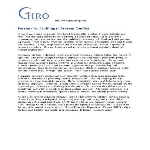 Overview Of Hogan Personality Assessments | PDF