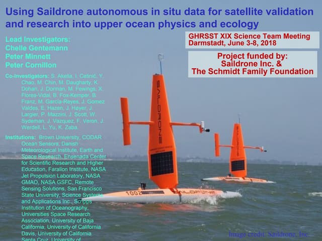 Saildrone Baja 2018 Cruise
