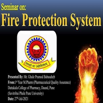 Fire Protection System | PPTX