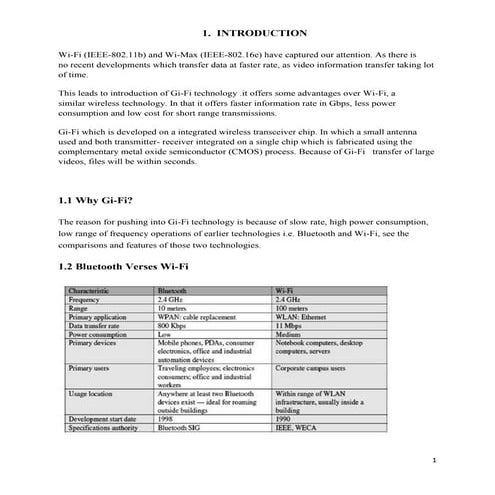 Gi fi seminar Report