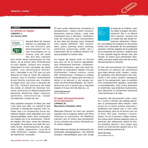 Ressenya de La Família en Digital