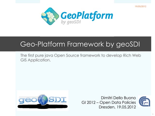 GI2012 buono-cnr-geo-platform