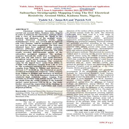 Application of vertical electrical sounding and horizontal profiling ...