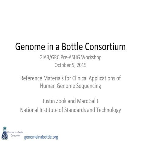 GIAB-GRC workshop oct2015 giab introduction 151005