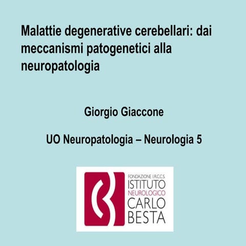 Corso per SIN 2010 Presentazione Giaccone
