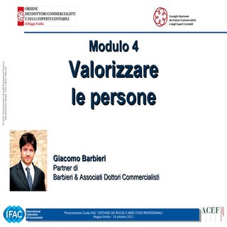 Giacomo Barbieri - Valorizzare le p...