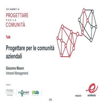 Progettare per le comunità aziendali