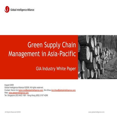 Green Supply Chain Management in Asia-Pacific