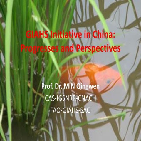 Agroecology and the Globally Important Agricultural Heritage Systems ...