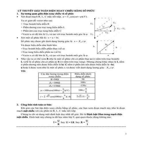 Giải nhanh điện xoay chiều sử dụng số phức