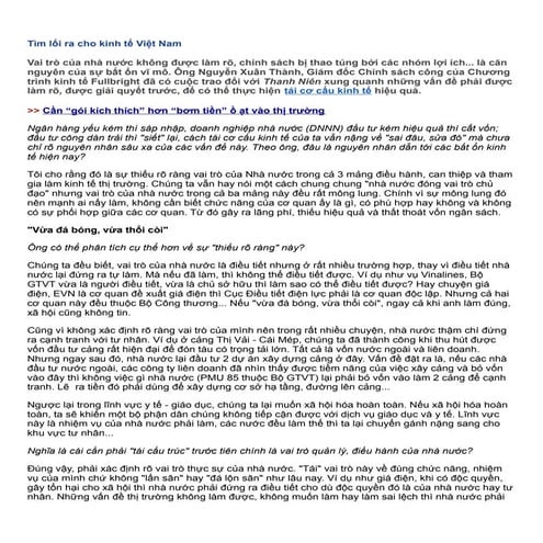 Giai phap cho kinh te viet nam