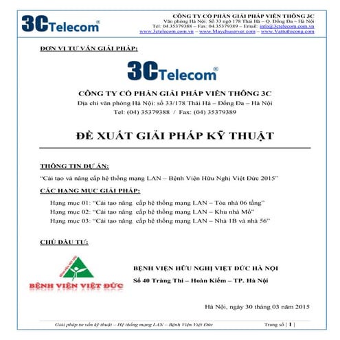 Giải pháp kỹ thuật mạng LAN - Bệnh viện Việt Đức