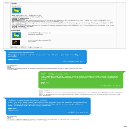 Le chat tra Luca Palamara e Giancarlo Bramante