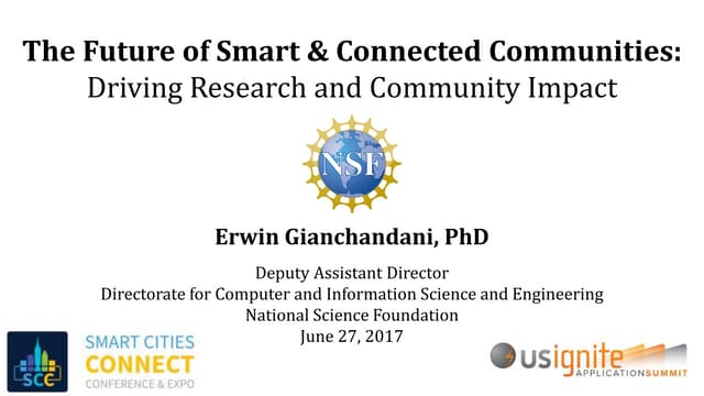 The Future of Smart & Connected Communities: Driving Science and Community Im...