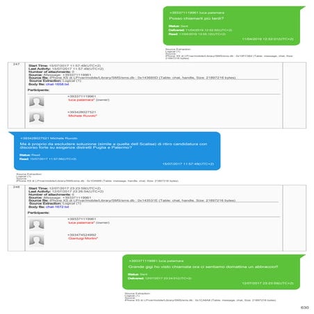 Le chat tra Luca Palamara e Gianluigi Morlini