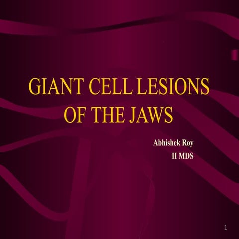 Giant cell lesions of the jaws | PPTX