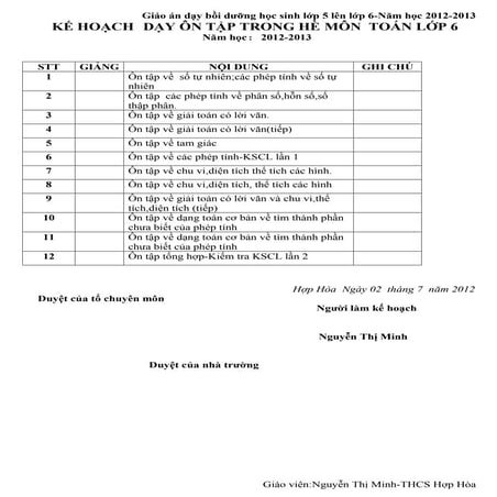 Giao an day he lop 5 len 6