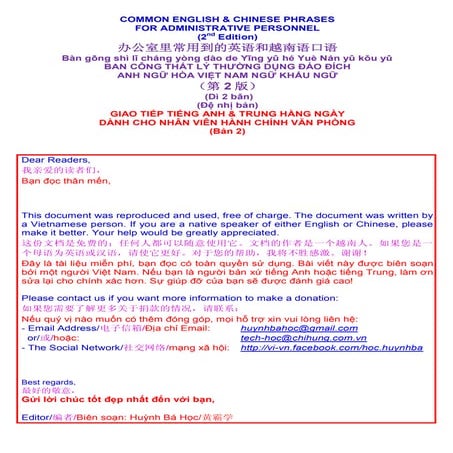 Giao tiếp tiếng trung (hoa) và anh dành cho nhân viên hành chính văn phòng (b...