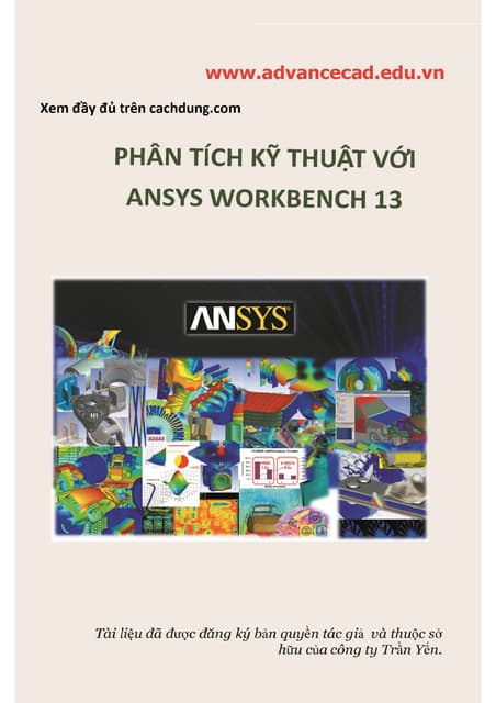 Phân tích kỹ thuật với Ansys WorkBench 13 ( demo)