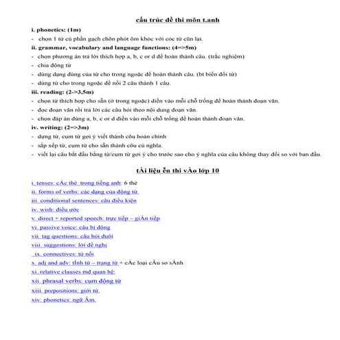 Giáo trình ôn luyện thi vào lớp 10 (tập 3